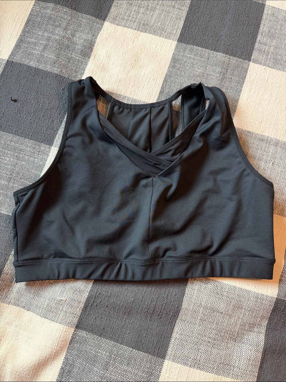 Champion Black Cross-Front Sports Bra